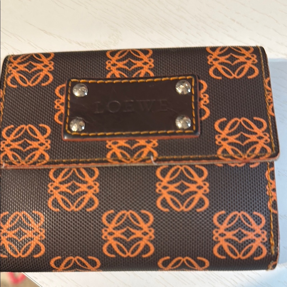 Loewe Rare Black and Orange Wallet. Excellent condition.